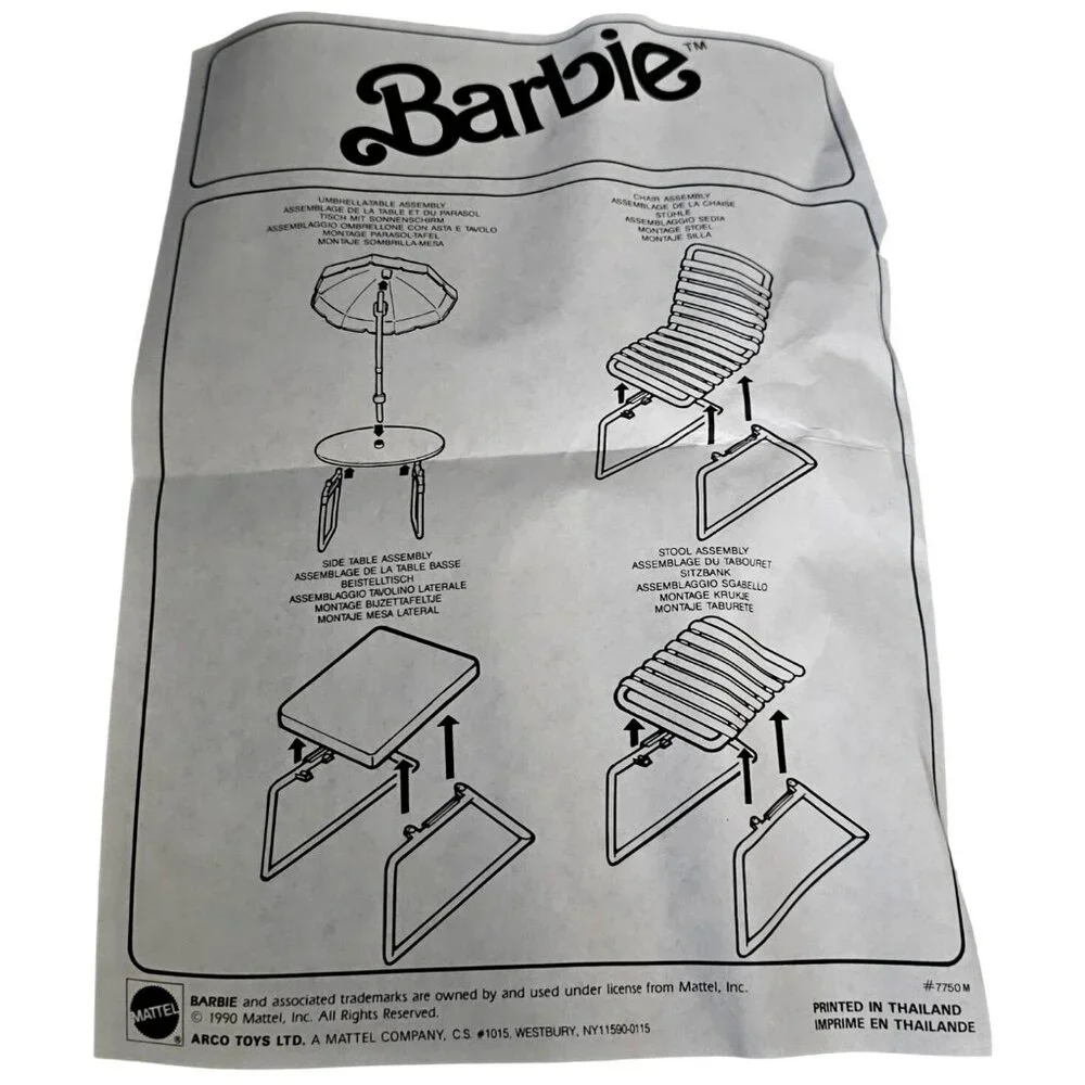 Barbie Backyard Playset No. 7750 Vintage 1980s Complete Boxed Mattel